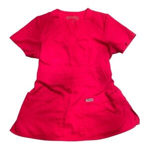 Greys Anatomy Red Scrub Top